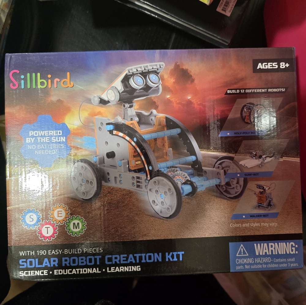 Unopened Sillbird Solar Robot Creation Kit 12-in-1 STEM Set Ages 8+